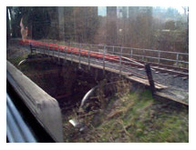 Tracks for repairing the train.